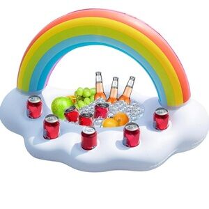 Inflatable Rainbow Cloud Drink Holder